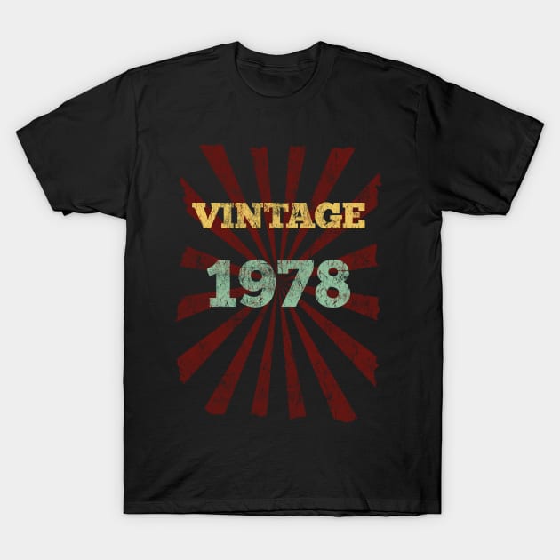 Vintage 1978 40th Birthday T-Shirt by vladocar